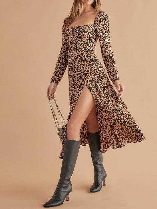 Reformation Dresses & Skirts - Reformation Sigmund Square Neck Midi Dress